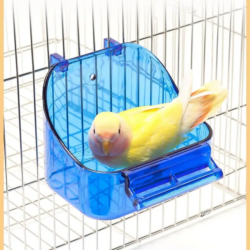 Bird Bath for Cage Parrot Bathing Tub Bird Cage Bath Bathtub Pool Convenient Thick Sturdy for Cockatiel Parrots Budgies bird bath basin bird accessories
