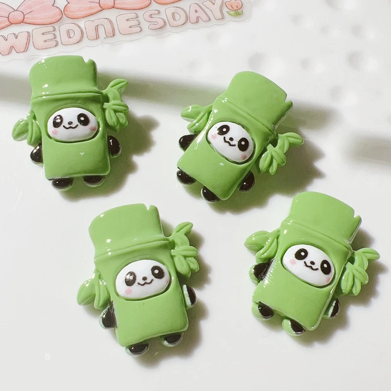 10 Stücke Neue Nette Cartoon Mini Panda Serie Harz Mit Flacher Rückseite Scrapbooking DIY Schmuck Handwerk Dekoration Zubehör – Detail 9