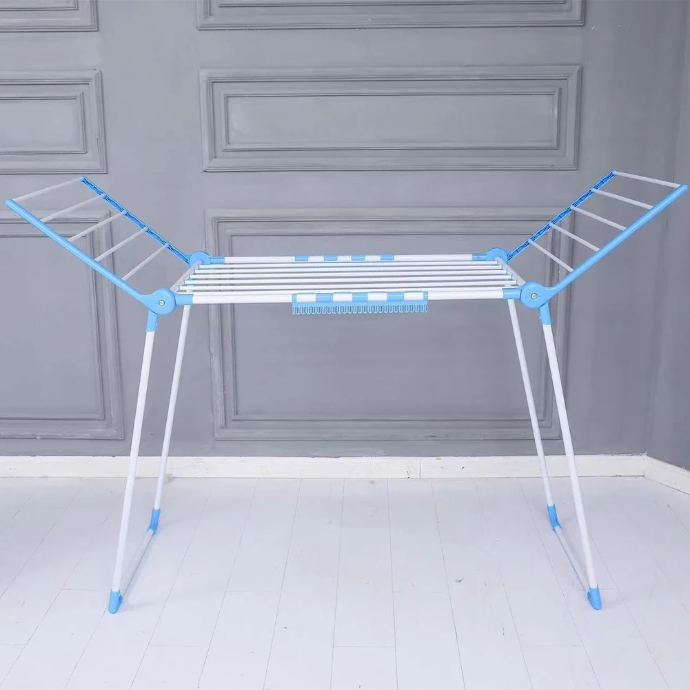 Clothes Drying Rack Multifunction Wing Clothes Airer Windproof Laundry Drying Rack Cloth Dryer Stands for Drying Clothes 4