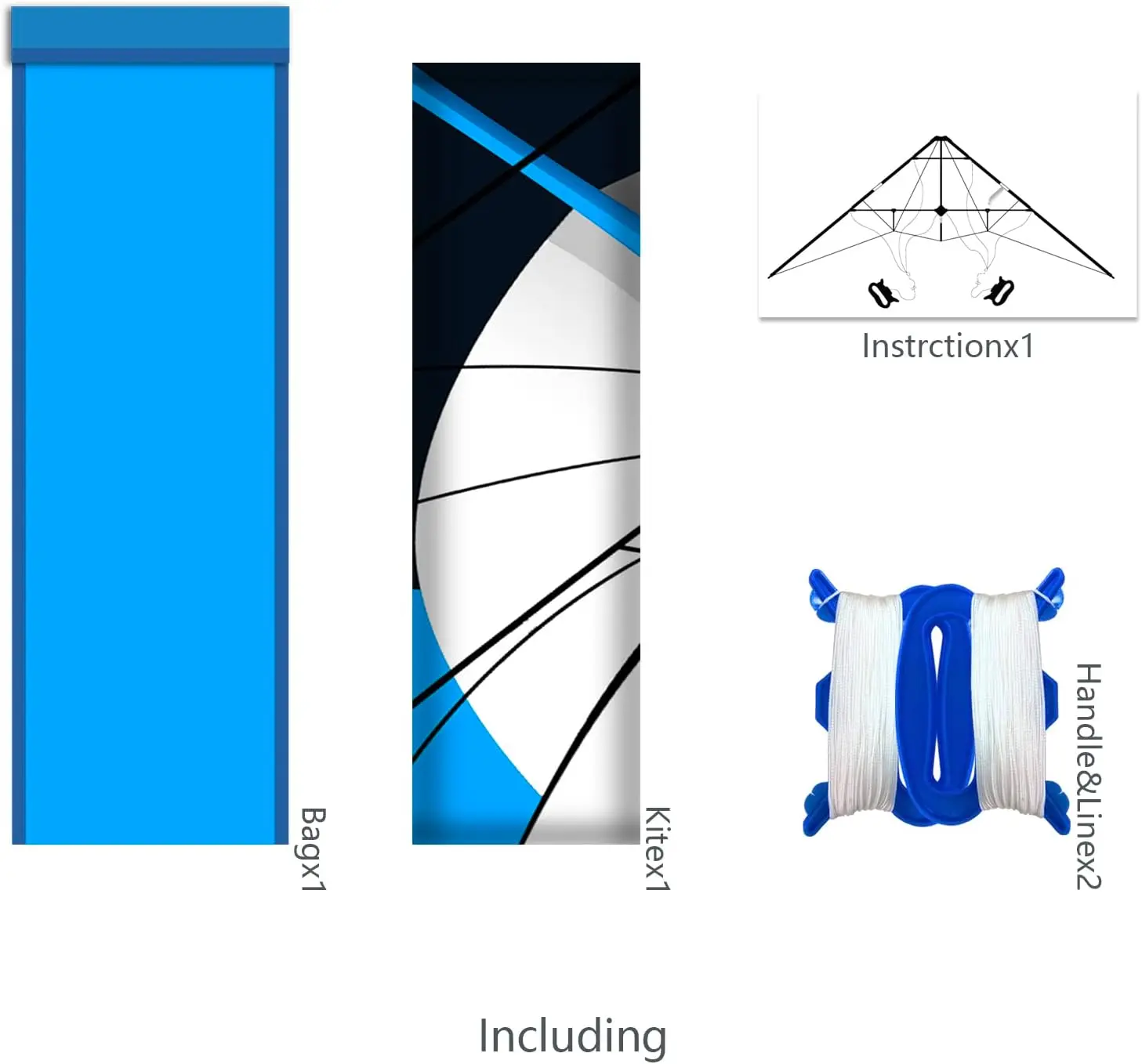 NEW Arrive 48 Inch Blue Professional Dual Line Stunt Kite With Handle And Line Good Flying Factory Outlet 5