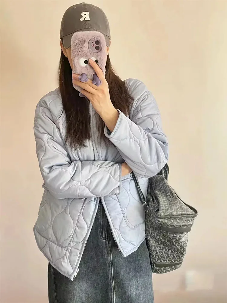 

TRAF Women Jackets Parkas For Woman Quilted Long Sleeve Parkas 2023 New Winter Women Casual Street Vintage Casual Jacket