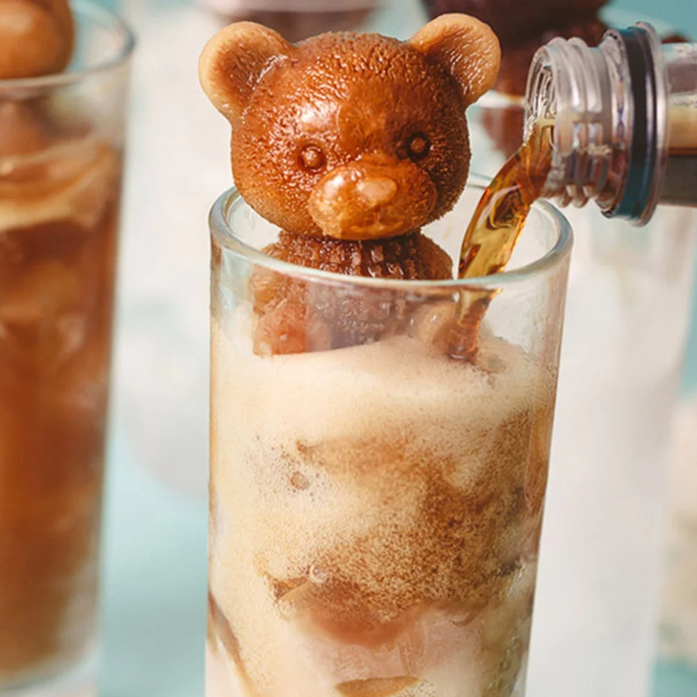 

5 Pcs Mini Ice Maker Shaper Whiskey Handmade Maker Machine Silicone Cube Mold Cocktail Bear