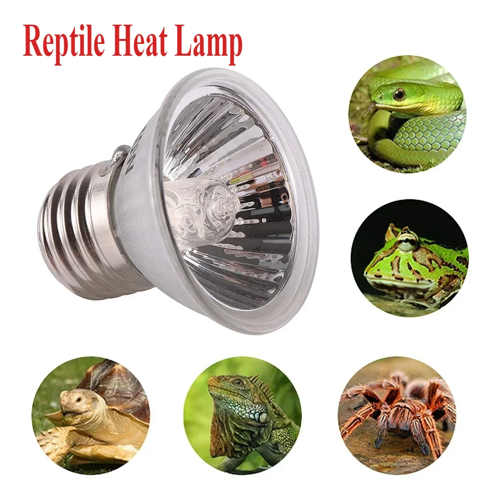 Reptile Heating Lamp 25/50/75W UVA+UVB 120v-220v
