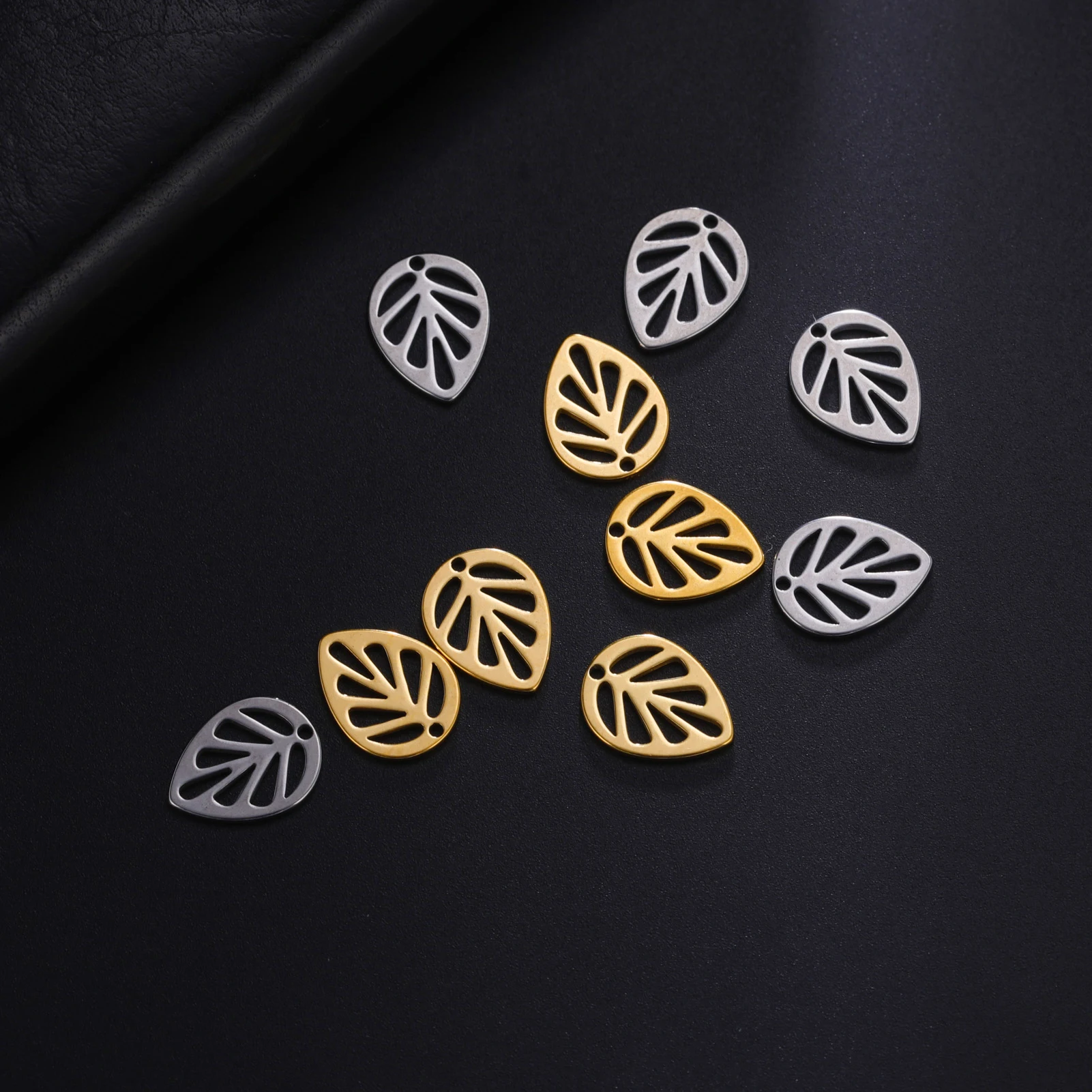 COOLTIME 5 teile/los Edelstahl Charms für Schmuck Machen Blätter Stern Lotus Bär Anhänger Halskette Armband DIY Zubehör – Detail 7