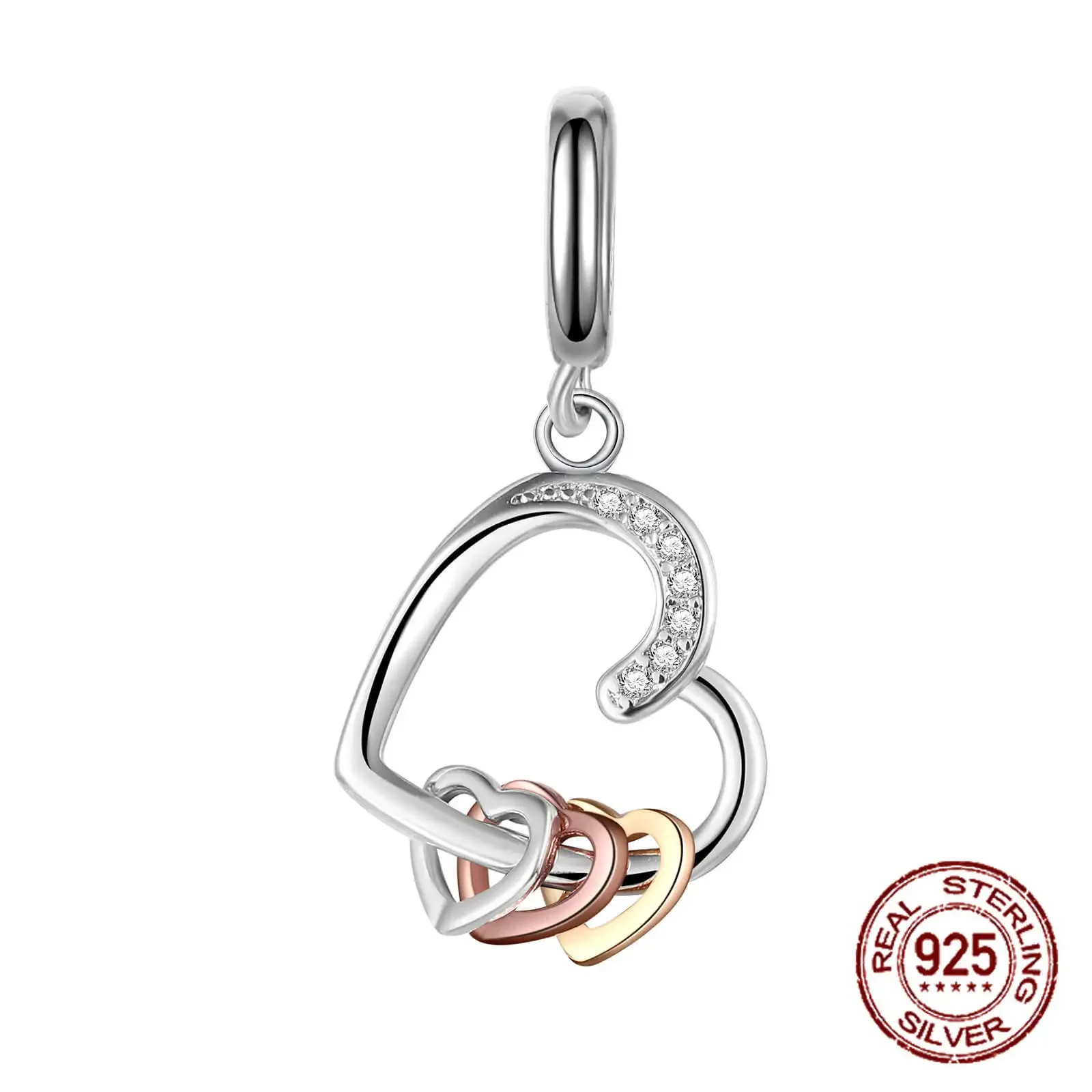 1 ct. t.w. Diamond Double Heart Pendant with Chain in Sterling Silver |  BJ's Wholesale Club