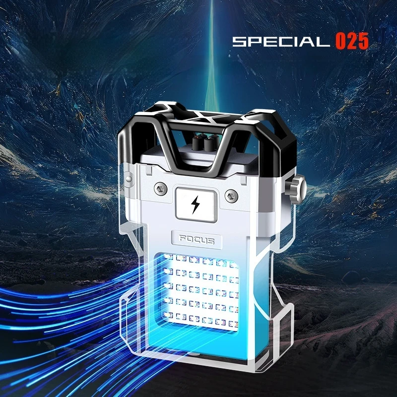 

Large Capacity Rechargeable Dual Arc Lighter Clear Metal Body Flashlight Kitchen Outdoor Metal Windproof Portable Igniter Tools