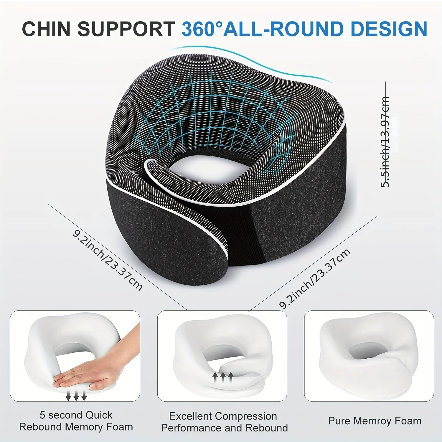Ultimate Travel Neck Pillow - Soft, Supportive Cushion for Sleeping, Airplane, Outdoor, Office Nap, and Home Use with Portable Storage