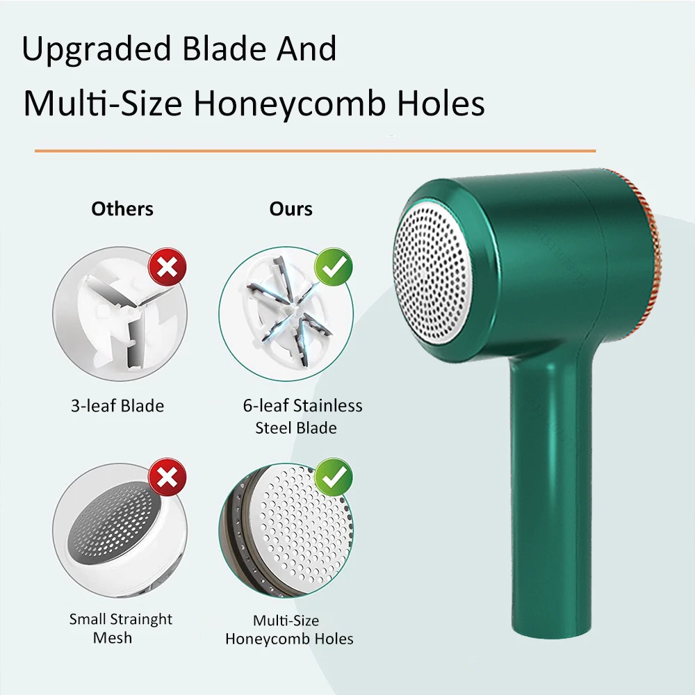 Lint Remover for Clothes Rechargeable Pellet Fuzz Remover Electric Portable Lint Remover for Clothing Fabric Shaver Fluff Trimme 3