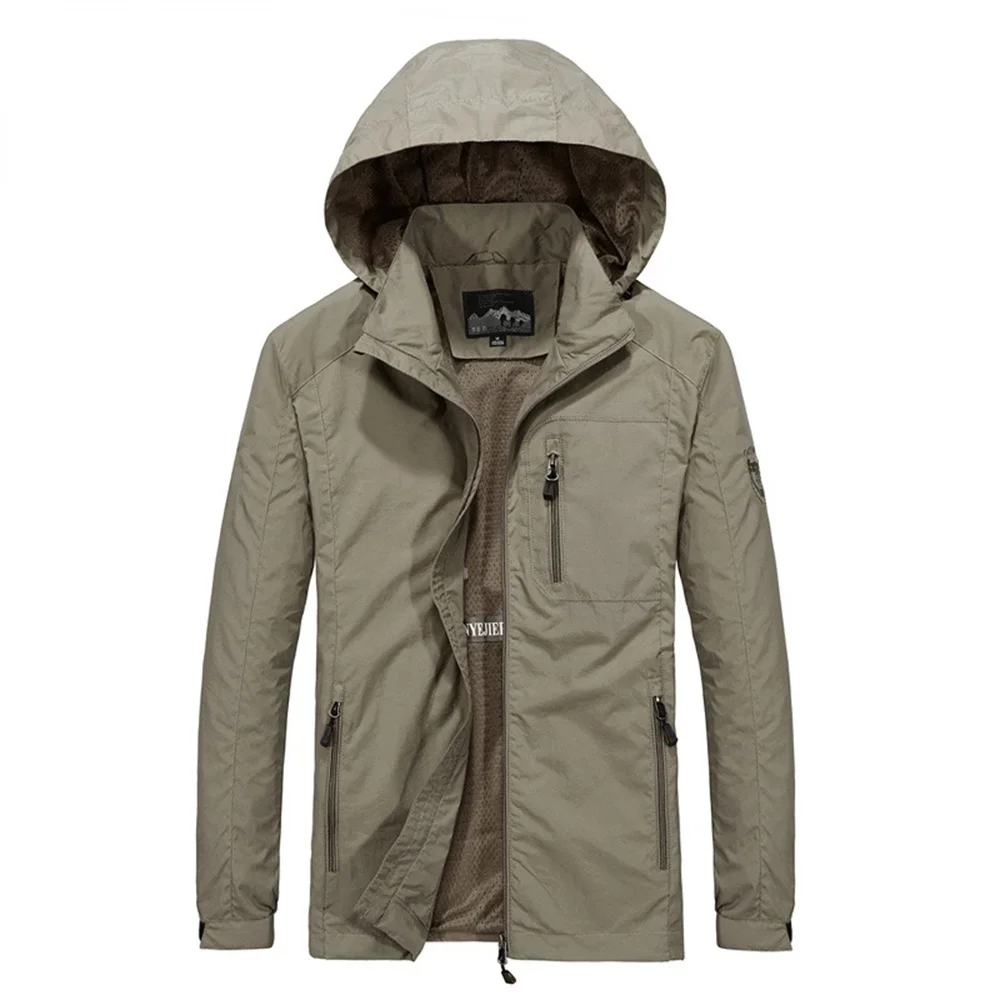 

Men's Windbreaker Jackets Waterproof Hooded Water Proof Wind Breaker Casual Coat Male Clothing Autumn Jackets Men TOP