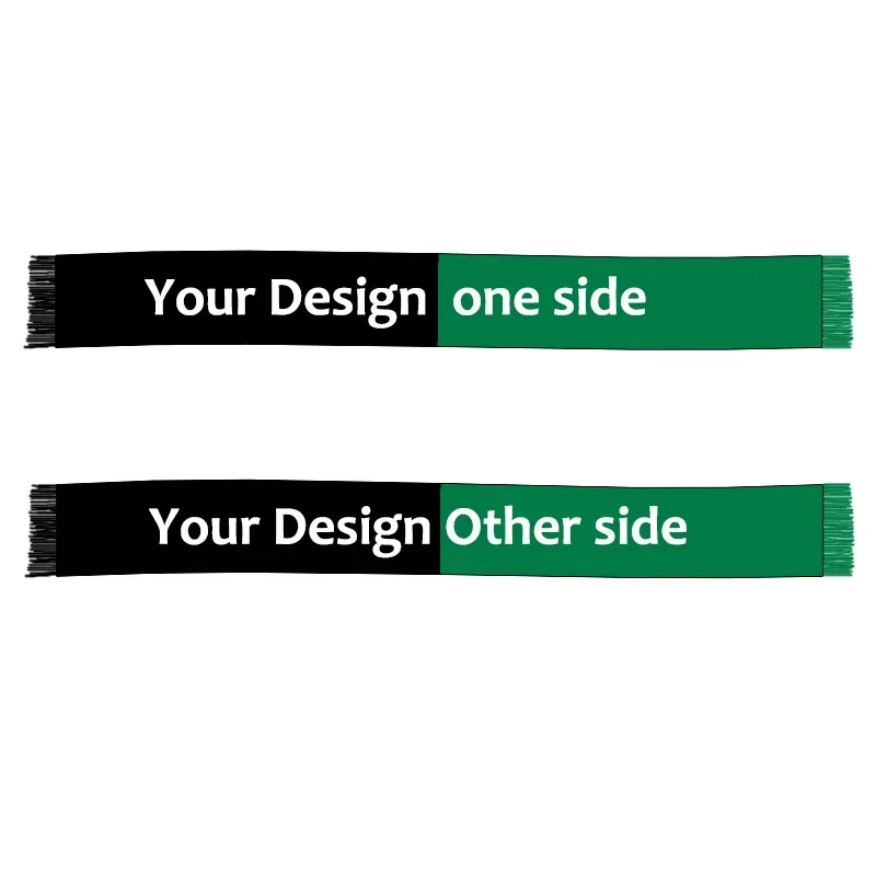 

Шарф для фанатов двухсторонний вязаный, размер 145*18 см