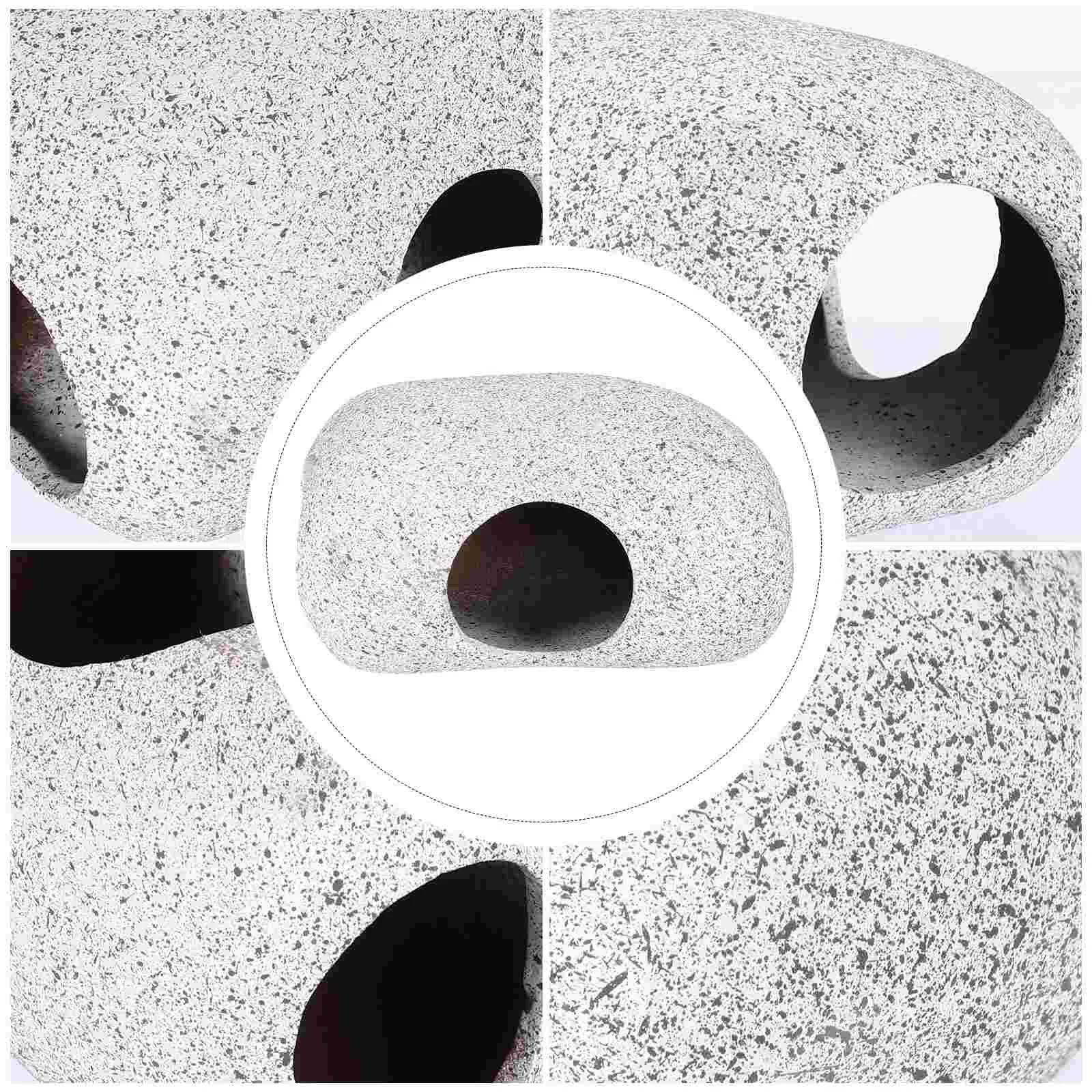 

Simulated Stone Ornament Ceramic Fish Tank Decor Chic Fish Rest Cave Fish Shelter