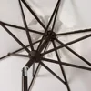 Outdoor Garden Parasol Collection Venice Navy and White Single Scallop 9Ft Crank Outdoor Push Button Tilt Umbrella Canopy 4