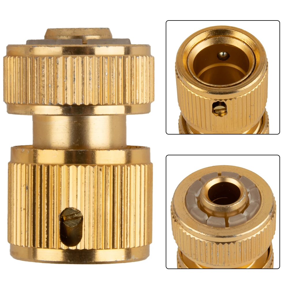 

1/2" Quick-release Garden Brass Hose Connector Watering Water Hose Pipe Tap Adaptor Fitting For Standardized Swivel Coupling