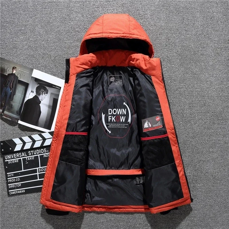 Men Winter Jacket Duck Down Parka Casual Goose Feather Men's Winter Coat Hood Thick Warm Waterproof Jackets down jacket mens jacket