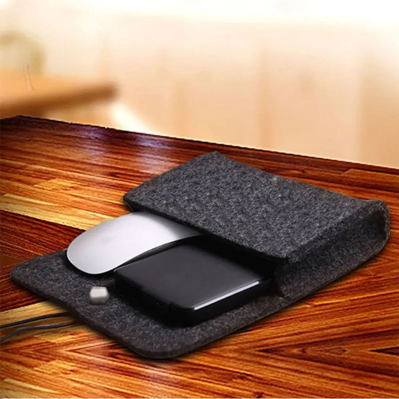 Soft Felt Protective Sleeve Portable Storage Bag Pouch for Charger thumbnail 5