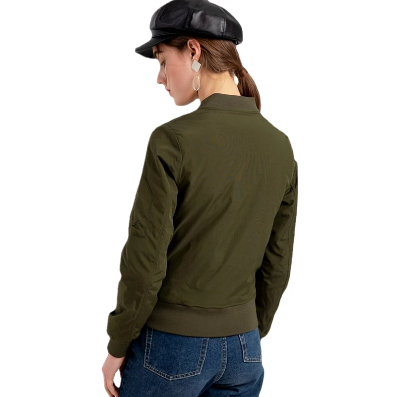 Chaqueta verde militar para Mujer, abrigos de camuflaje bordados de algodón  con cremallera, Talla M, L, XL, 2XL, primavera y otoño, 2023 - AliExpress