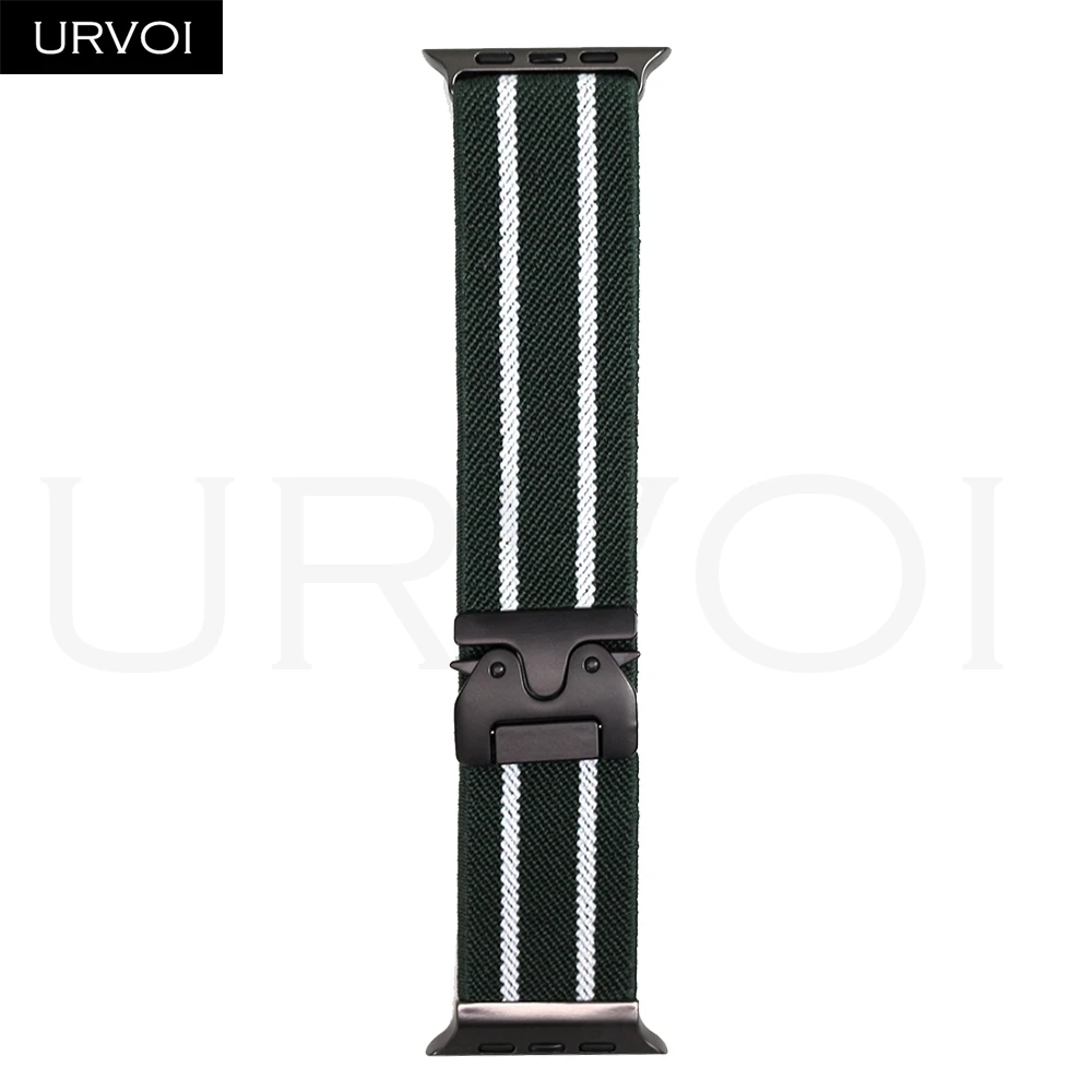 Double Color Stripes Nylon Loop Band with Parachute Buckle
