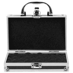 Aluminum Case 7Inch Lock Metal Briefcase Ripple Foam Hard Aluminum Carrying Case Men Universal Portable Tool Case Laptop Luggage