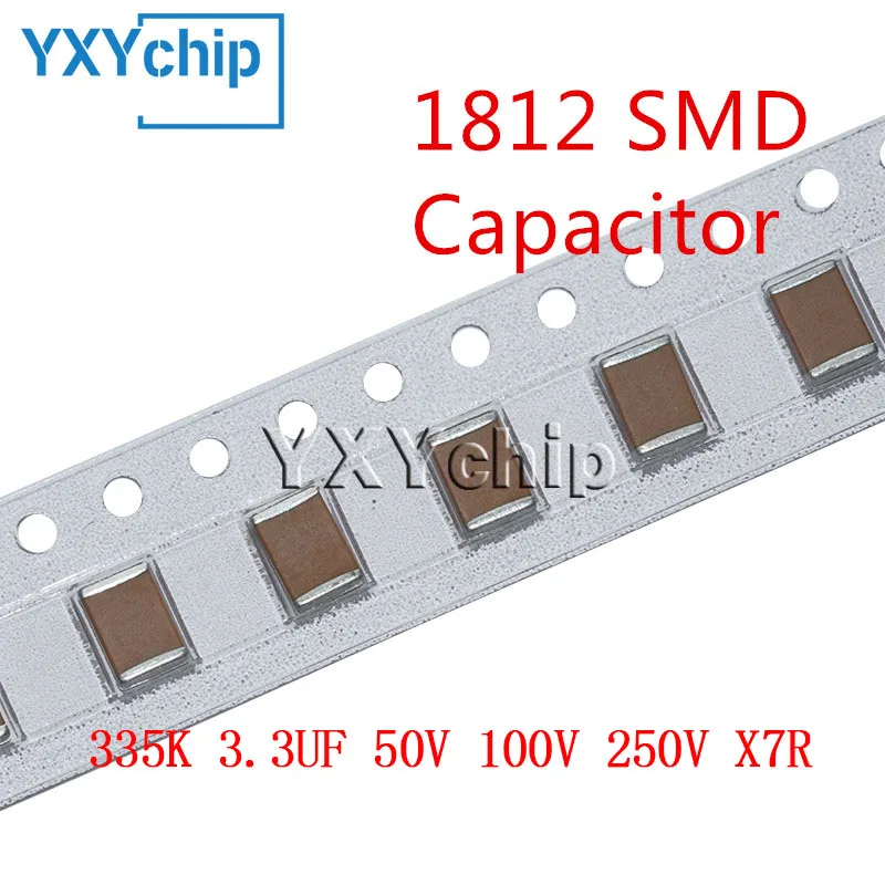 10pcs 1812 335K 3.3UF 50V 100V 250V X7R 10% 4532 SMD Chip