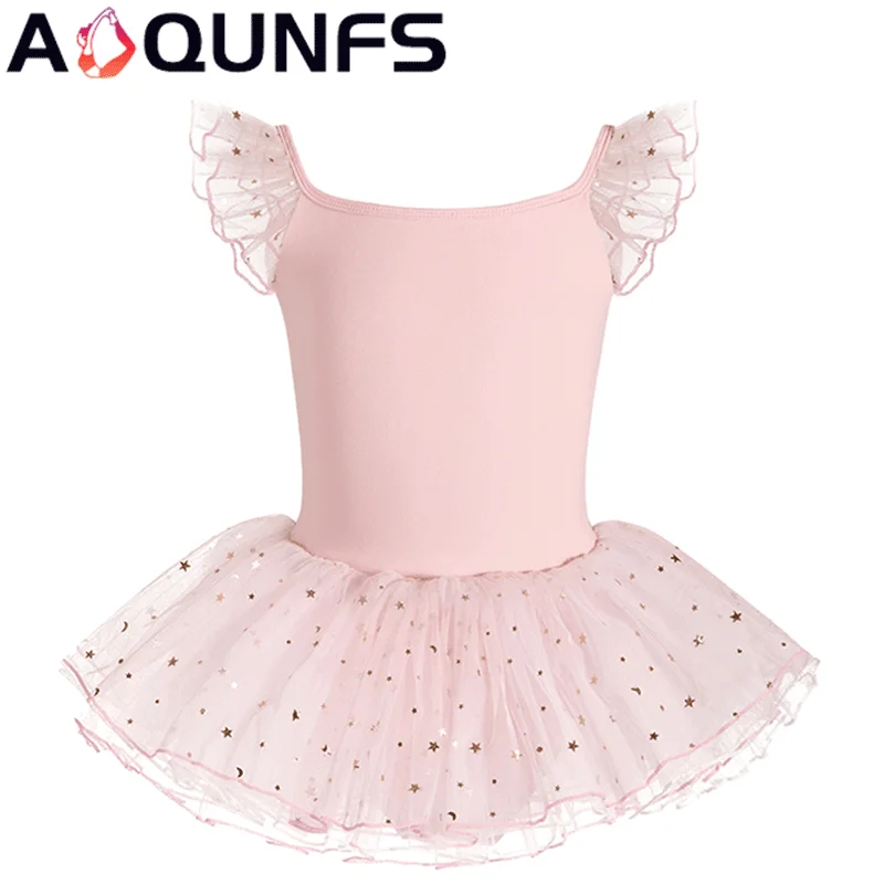 Robe De Danse Classique Pour Petite Fille - Justaucorps Avec Jupe Tulle Manches Longues - Polyester
