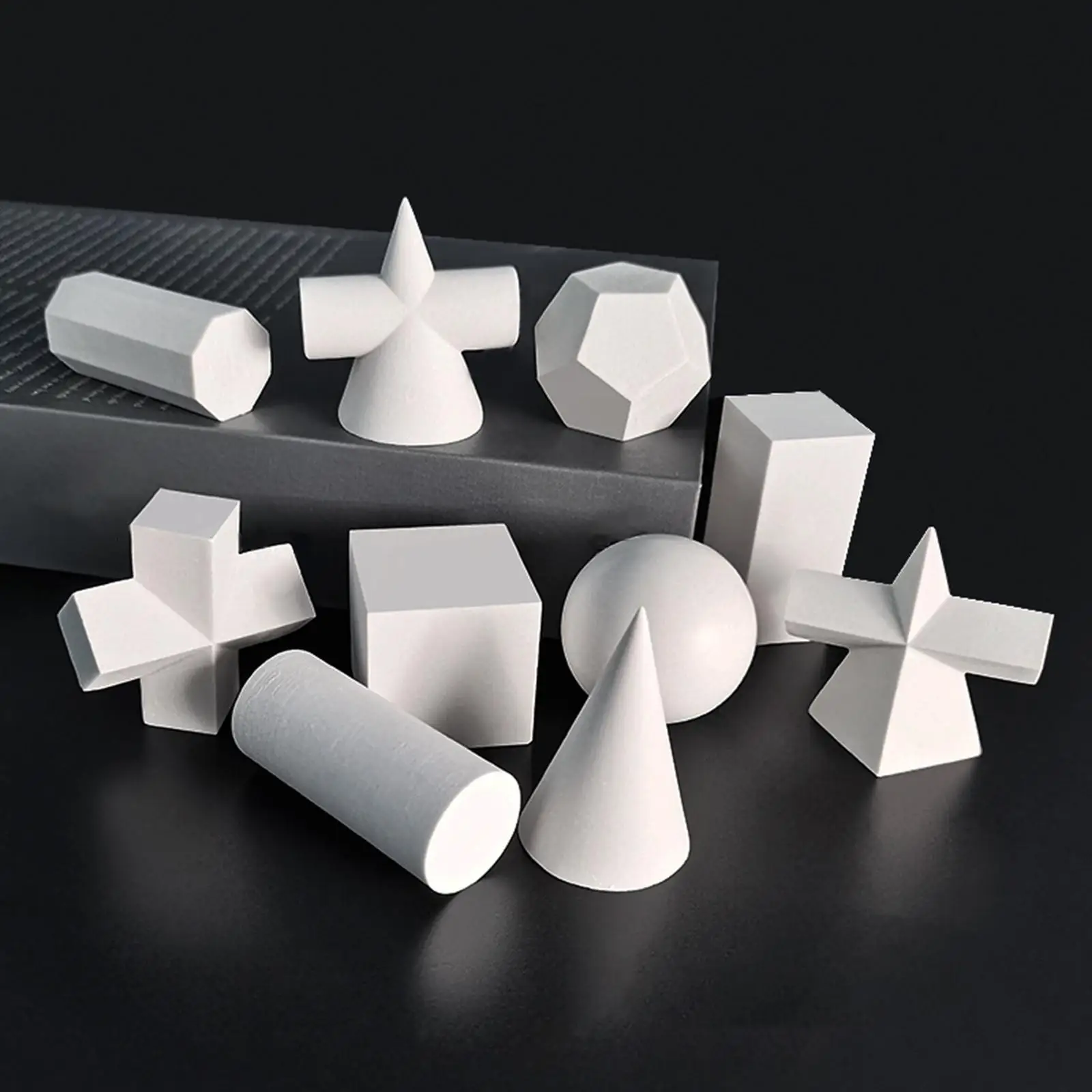 10 Different Shapes Mini Resin Sketch Geometry Sculpture, for Drawing Practice Housewarming Gift Exquisite Workmanship
