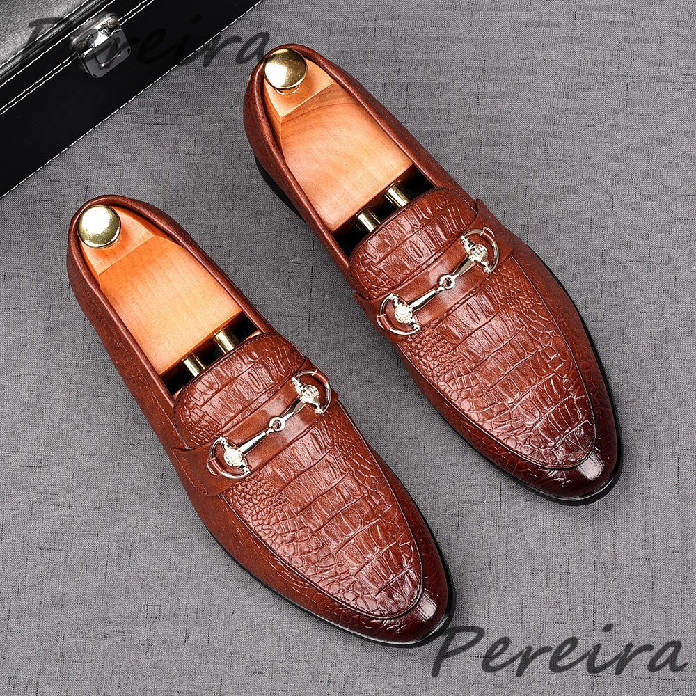 Belk Men Dress Shoesmen's Crocodile Grain Leather Slipon, 46 OFF