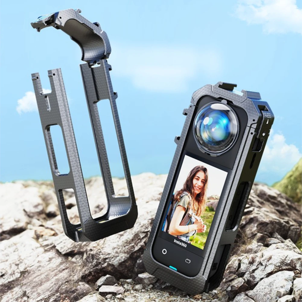 PC Protective Frame Magnetic Quick Release Rabbit Cage with Cold Shoe Mount Protective Case for X5 Camera Accessories