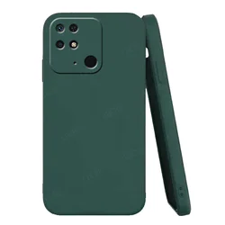 Shockproof Soft TPU Phone Case - Durable Bumper Back Cover for Redmi 12C (Black Green)