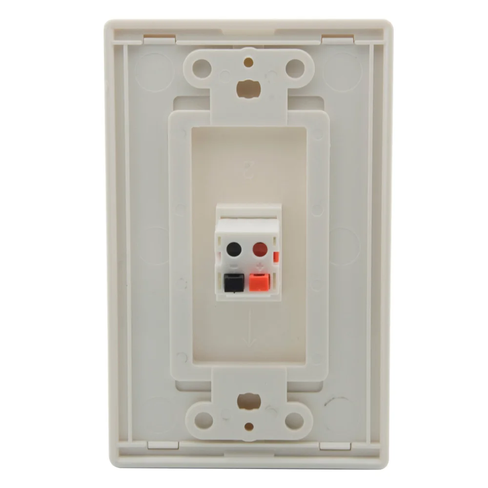 Speaker Wall Plate 1 Gang No Screw Spring Clip Style 1.0