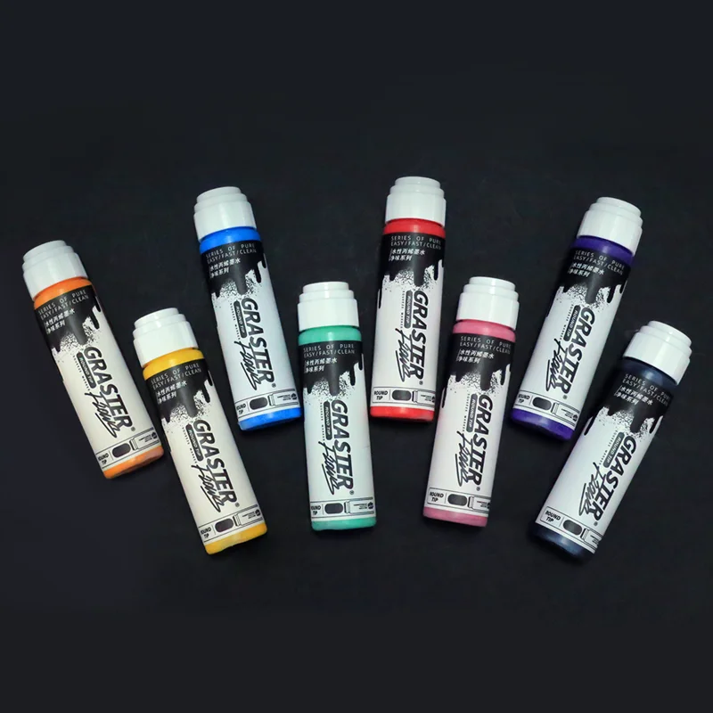 18mm Graffiti Flowing Pen EnviroNmental Odorless Acrylic Pigment Oil-Based Pen Black Colored Round Head Painting Accessories permanent marker pen marker pens permanent marker permanent markers paint marker pen markers pen art markers paint pen art marker pen