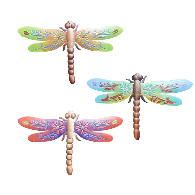 

Colorful Metal Iron Dragonfly Butterflies Birds Hanging Ornament Garden Decoration Outdoor Iron Animals Crafts Home Decoration