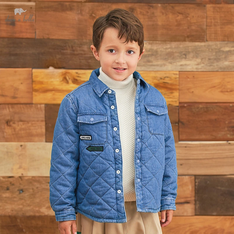 

DK4224153 Dave Bella Winter Kids Boys Fashion Thicken Jacket Pockets Coat Children High Quality Outerwearar