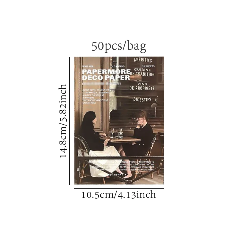 50 Pictures/book Materials, Simple Life Scene Pattern Collage, Romantic Moment Series Packaging, Origami Decoration