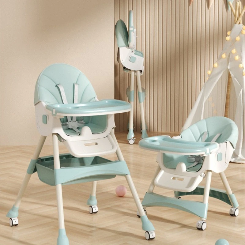 Can Sit and Lie Down Upgraded Baby Dining Chair with Foot Pedal, Convenient Dining Table and Chair for Babies To Eat
