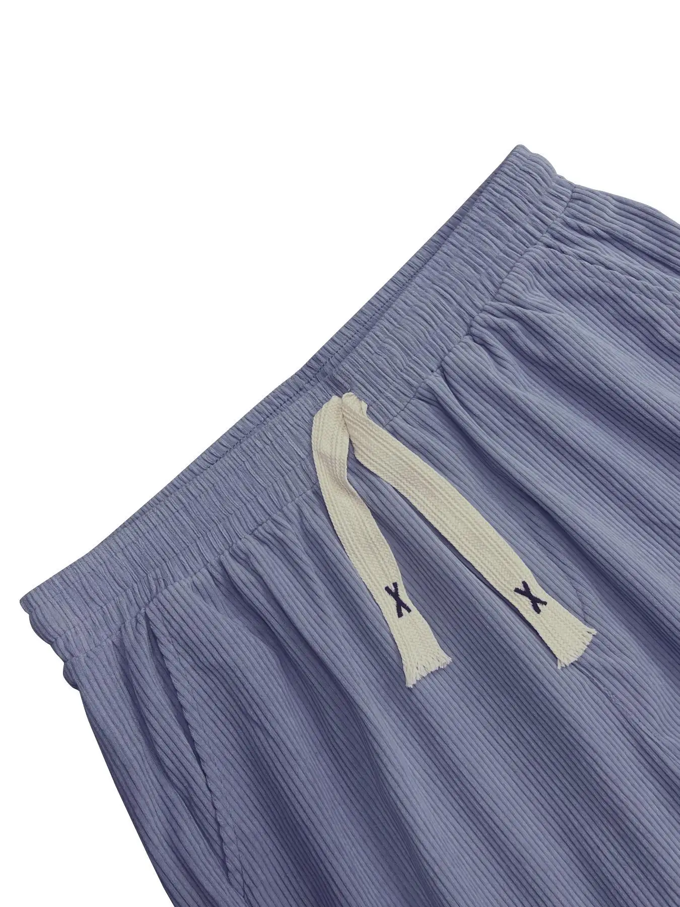 Herren Einfarbige Cordhose mit Kordelzug, Reguläre Passform, Lässige Mode, Schrägtaschen-Design, Gerades Bein – Detail 9