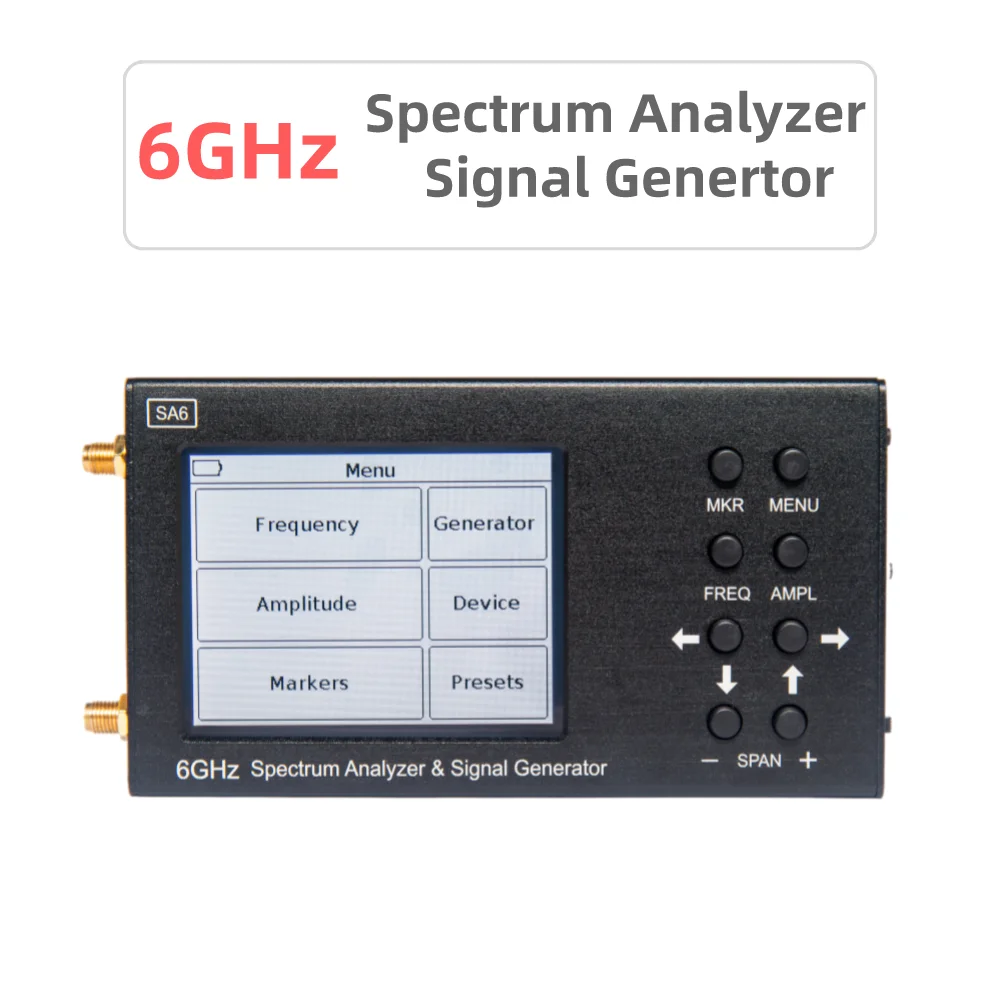 New SA6 6GHz Portable Spectrum Analyzer Signal Genertor 3G 4G LTE CDMA DCS GSM GPRS GLONASS