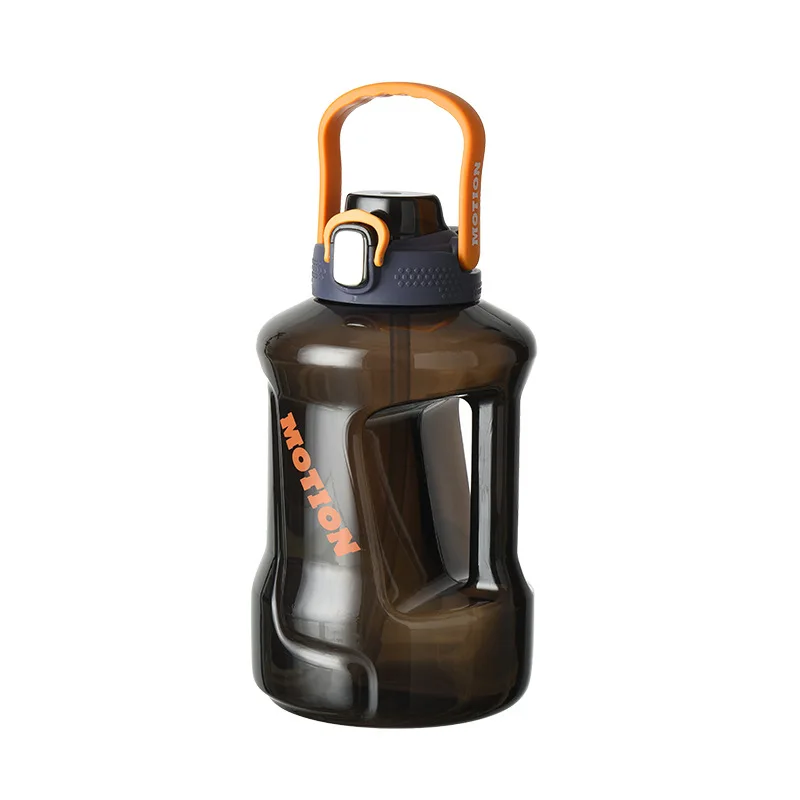 2.5L Large Capacity Sports Water Bottle Outdoor Fitness Kettle Gradient Plastic Water Cup Students Portable Big Ton Ton Barrel