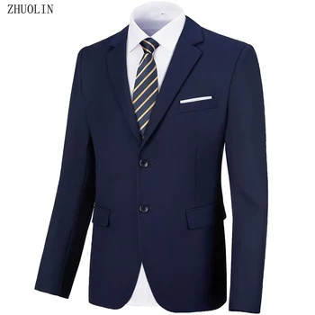 Blazer formali da uomo Giacche da completo Tessuto elasticizzato Slim Fit Ufficio Pronto Matrimonio Sottile Casual da uomo 2025 Sport di alta qualità 1
