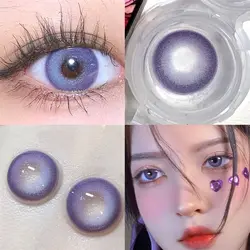 Vibrant Blue - Purple Cosmetic Contact Lenses for Myopia - Fast Shipping