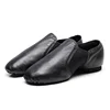 USHINE Black Brown Genuine Leather Elastic cloth Ballet Yoga Training Fitness Jazz Ballet Dace Shoes For Woman Man 3