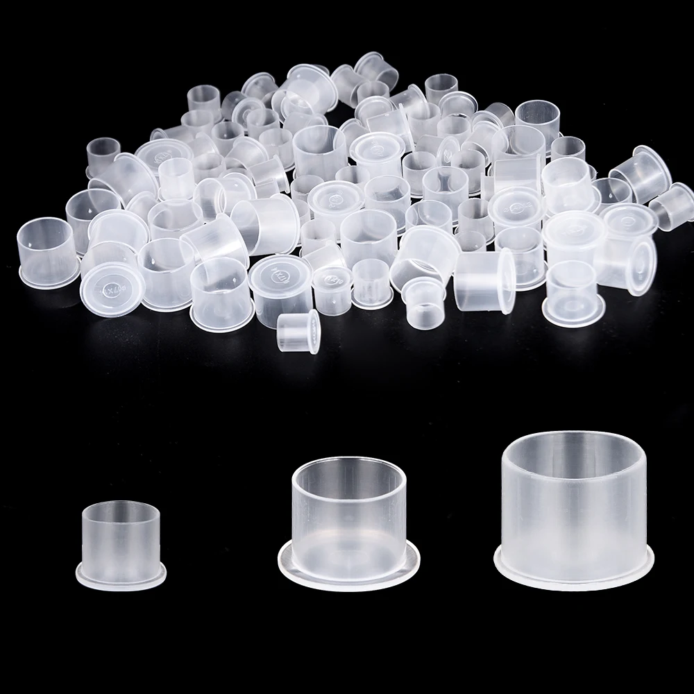 

Poseidon 1000PCS Top Quality Disposable Tattoo Ink Cups With Base Professional Ink Cups Makeup Tattoo Accessory Tattoo Supplies