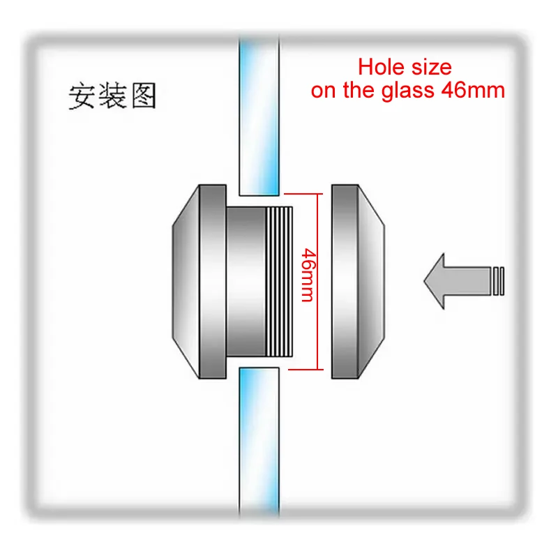 304 stainless steel Bathroom glass sliding door round handle solid and hollow glass door Embedded handles for 8-12glass door handles shower handle shower handles