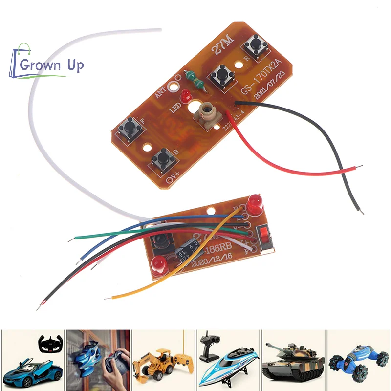 고품질 4CH RC 리모컨 회로 PCB 송신기 및 리시버 보드, RC 자동차 리모컨 장난감 부품, 27MHz