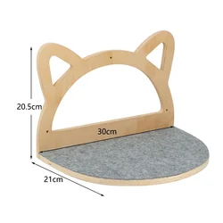 Wall-Mounted Cat Climber Tree with Sisal Rope Scratcher and Lounging Sanctuary (Cat hammock b)