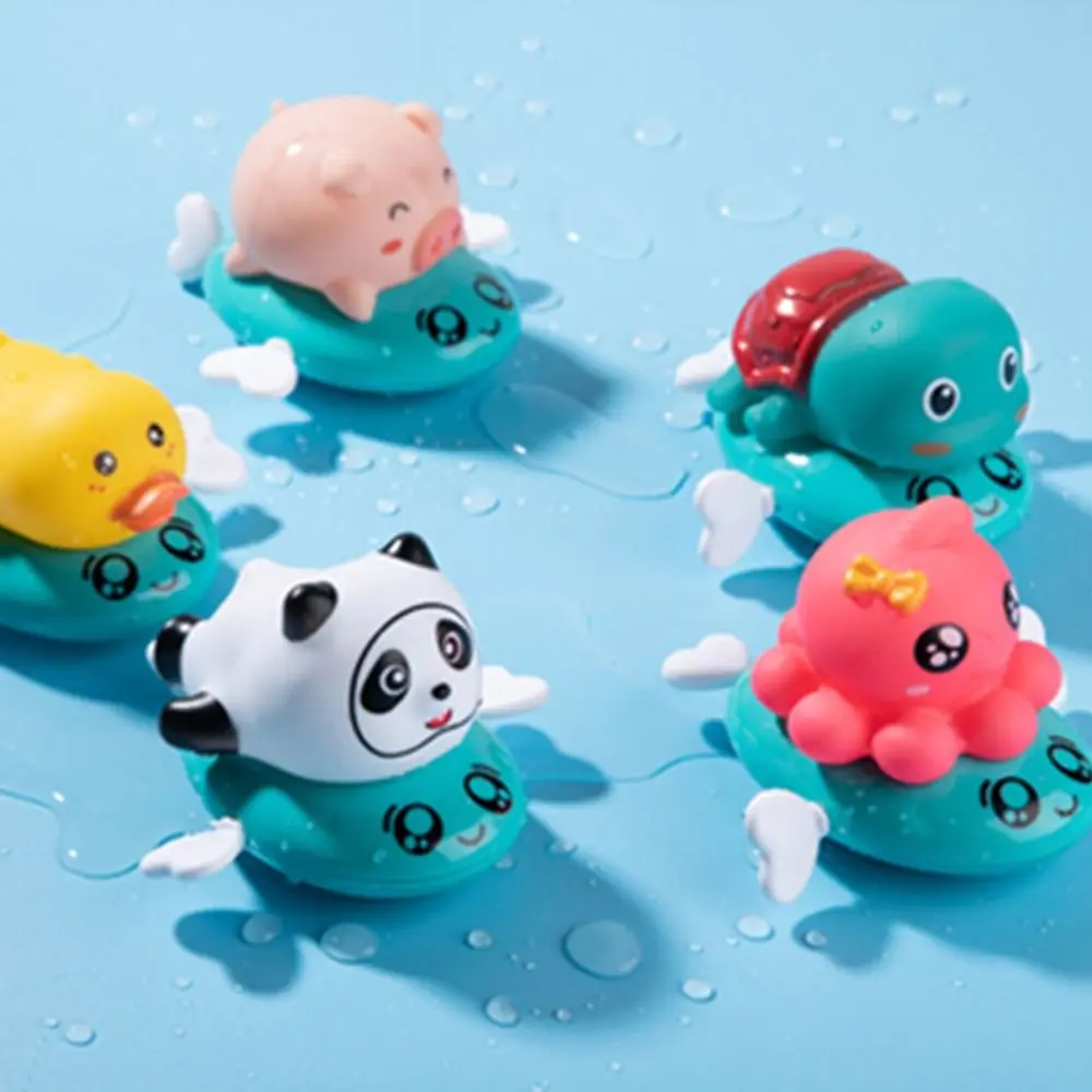 

Cute Bathroom Play Plastic Cement Pig Duck Turtle Kids Bathing Toy Clockwork Swimming Toy Baby Wind Up Toy Play Water Yacht Toy