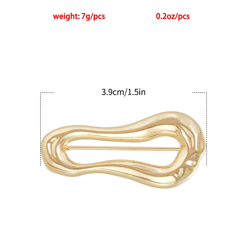 Simple Irregular Brooches Exquisite Heart Waist Cinch Pins for Women Men Vintage Casual Versatile Fixed Clothing Accessories New