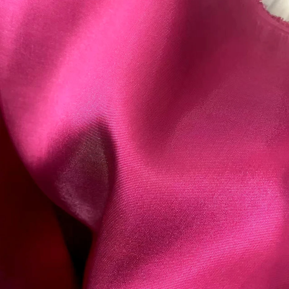 Red Mikado Fabric Wedding Dress Bride Luxury style Twill Thick Satin Designer Dress Clothing Fabrics Sewing By The Meter