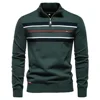 Mens Cotton Sweaters With Stand Collars Casual Half Zip Solid Color Pullovers High Quality Mens Knitted Turtleneck Sweaters 1