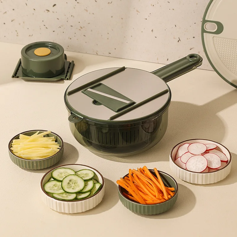 

Multi-Function Salad Uten Vegetable Chopper, Carrots Potatoes, Manually Cut Shred Grater, Kitchen Convenience Tool