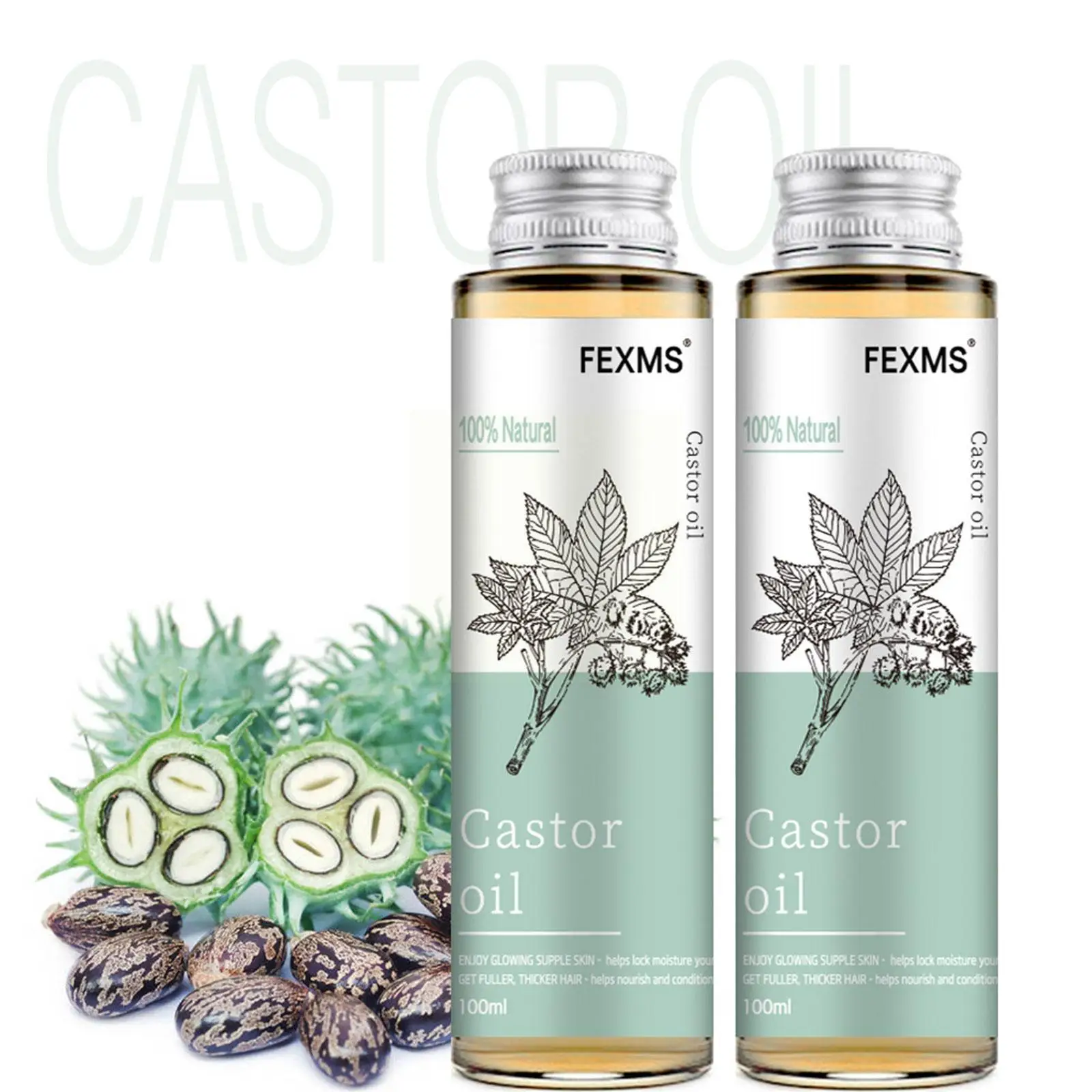 100ml Pure And Castor Oil For Hair Growth Eyelashes And Eyebrows Oil For Essential Oils Aromatherapy And Massage S1u5